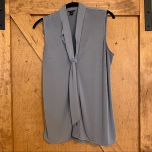 Ann Taylor Grey Blue Blouse